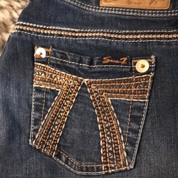 Vintage Seven Skinny Jeans Embroidered Low Rise - Picture 2 of 5